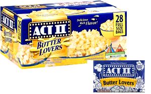 1 package (28 g) Butter Flavored Popcorn