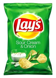 1 package (42.5 g) Sour Cream & Onion Potato Chips (42.5g)