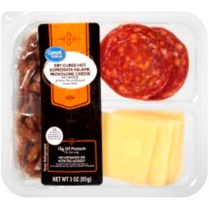 1 package (85 g) Dry-Cured Hot Sopressata Salame, Provolone Cheese