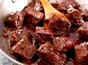 1 package Beef Tips in Red Wine Sauce