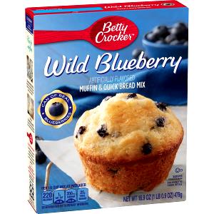 1 Package, Mix + Drained Berries Blueberry Muffins (Dry Mix)