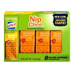 1 packages (4 crackers) Nip Chee Real Cheddar Cheese Crackers