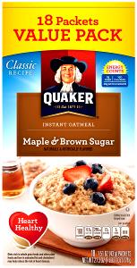 1 packet (27 g) Oatmeal with Maple and Brown Sugar