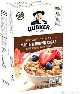 1 packet (43 g) Instant Oatmeal - Maple & Brown Sugar