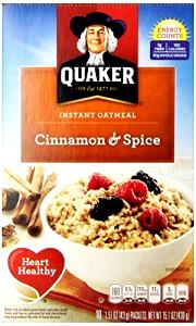 1 packet (46 g) Instant Oatmeal - Holiday Cinnamon Spice