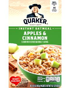 1 Packet Oatmeal, Instant, Apple & Cinnamon