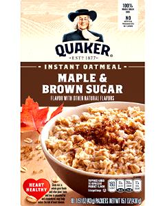 1 Packet Oatmeal, Instant, Maple & Brown Sugar