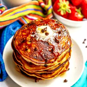 1 Pancake (9-1/2" Dia) Pancakes with Chocolate Chips