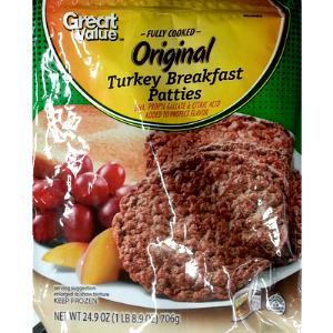 1 patty (50 g) Turkey Breakfast Patties