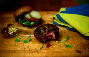 1 Patty Bison, Ground, Pan-Broiled