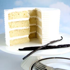 1 Piece (1/10 1-layer, 8" Or 9" Dia) White Cake with Icing (Home Recipe or Purchased)