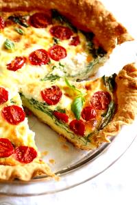 1 Piece (1/8 9" Dia) Meatless Spinach Quiche