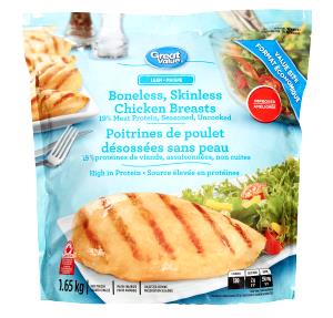 1 piece (113 g) Frozen Boneless & Skinless Chicken Breasts