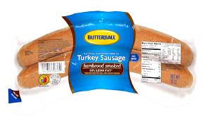 1 Piece (2" Long X 1-1/4" Dia) Lowfat Smoked Turkey, Pork and Beef Sausage