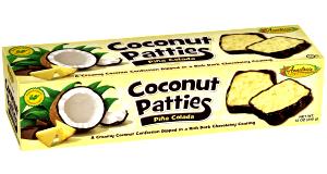 1 piece (38 g) Pina Colada Coconut Patty Dipped in Chocolate