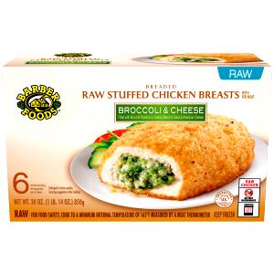 1 piece (5 oz) Raw Stuffed Chicken Breasts Broccoli & Cheese