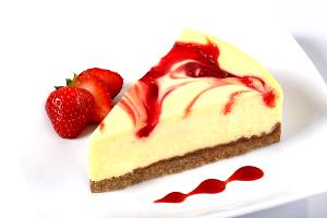 1 piece (99 g) Strawberry Swirl Cheesecake