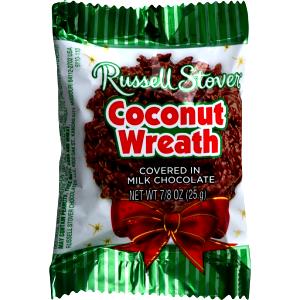 1 piece Coconut Wreath Covered in Milk Chocolate