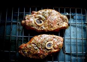 1 Piece Lamb Shoulder, Blade, Broiled, Slf