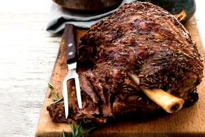 1 Piece Lamb Shoulder, Whole, Broiled, Slo