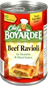 1 Piece Meat Filled Ravioli with Tomato Sauce or Meat Sauce (Canned)