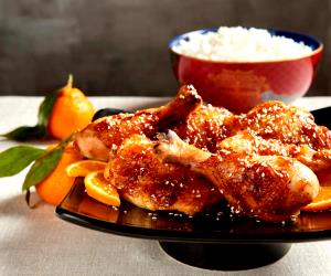 1 Pieces Chicken With Spiced Tangerine Sauce