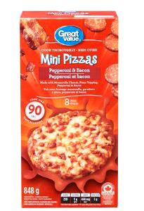 1 pizza (106 g) Living Right Pepperoni Mini Pizzas