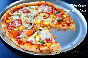 1 Pizza (11" Dia) Thick Crust Cheese Pizza with Vegetables