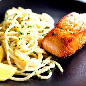 1 plate Cedar-seared Salmon Pasta