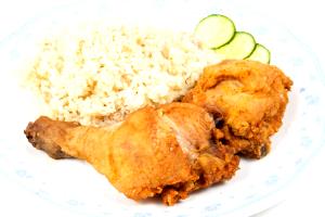 1 plate Chicken Plate with White Rice