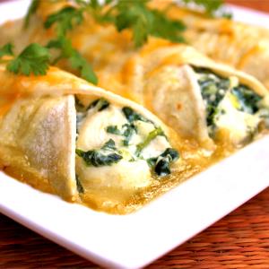 1 plate Spinach Enchiladas