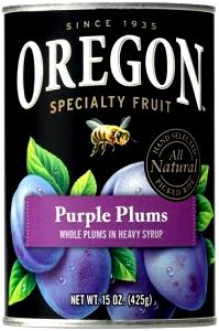 1 Plum Plum, Water Pack, Canned