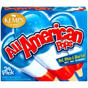 1 pop (56 g) All American Pops Cherry, Lemon & Blue Raspberry