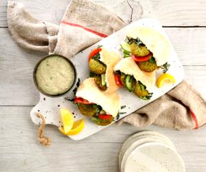 1 Portion Baked Falafel With Jalapeño Tahini Sauce