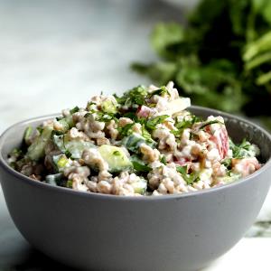 1 Portion Farro Salad With Cucumber Yogurt Dressing