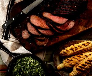 1 Portion Grilled Tri-Tip With Creamed Spinach