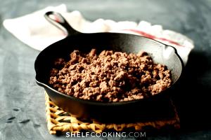 1 Portion Ground Beef, Pan-Browned, 75% Lean