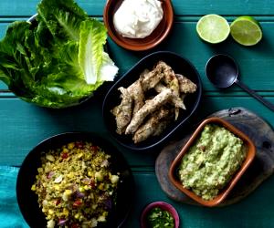 1 Portion Jalapeño Chicken Lettuce Wraps With Guacamole