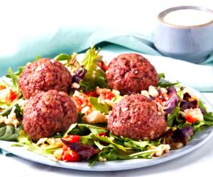 1 Portion Meatballs With Herb Tahini And Cauliflower Tabbouleh