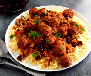 1 Portion Moroccan Lamb And Eggplant With Couscous