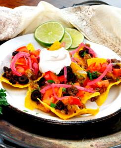 1 Portion Nachos W/Cheese/Ground Beef/Peppers