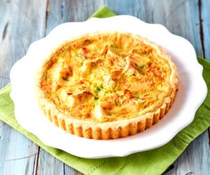 1 Portion Smoked Salmon And Brie Quiche