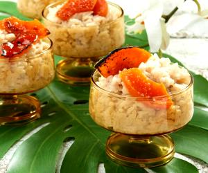 1 Portion Sticky Coconut Rice With Brûléed Papaya