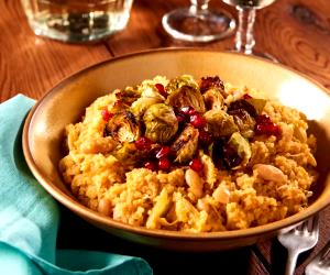 1 Portion White Bean Quinoa Risotto With Roasted Brussels Sprouts