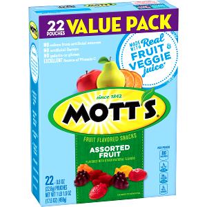 1 pouch (18 g) No Sugar Added Assorted Fruit Flavored Snacks