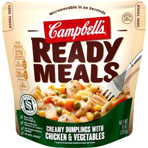 1 pouch (255 g) Ready Meals Creamy Dumplings with Chicken & Vegetables