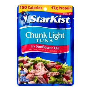 1 pouch (2.6 oz) Chunk Light Tuna in Sunflower Oil