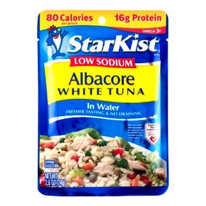 1 pouch (2.6 oz) Low Sodium Albacore White Tuna in Water