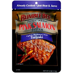 1 pouch (4 oz) Teriyaki Pink Salmon Steaks