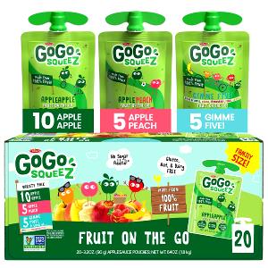 1 pouch (90 g) GoGo SqueeZ Applesauce - ApplePeach